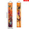 Door Couplet Banner New Year Decoration 2pcs Floral Design Fabric Indoor Outdoor Home Decor Hanging