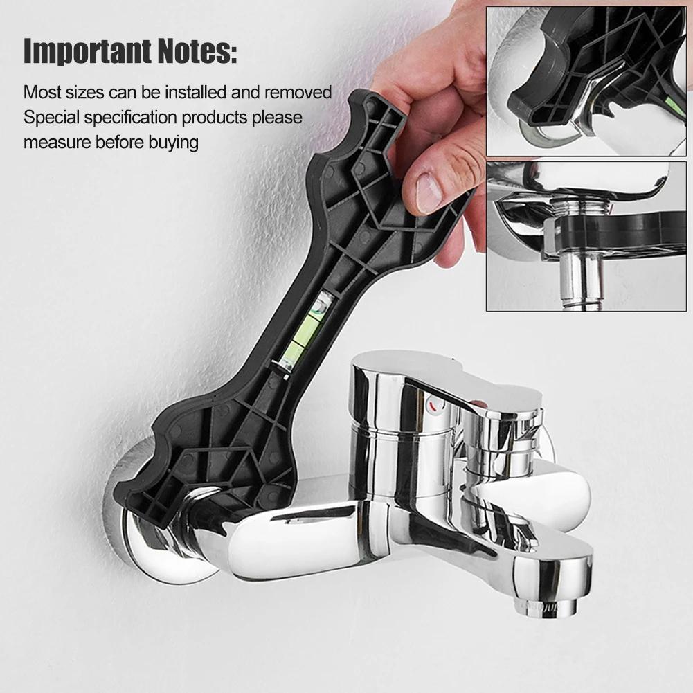 Plastic Faucet Spanner with Bubble Level Faucet Installation Wrench Multifunctional Repair Plumbing Tools for Water Pipe/Faucet