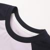SOUHAIT Girls' Combed Cotton Color-Block Long-Sleeved Round-Neck Top