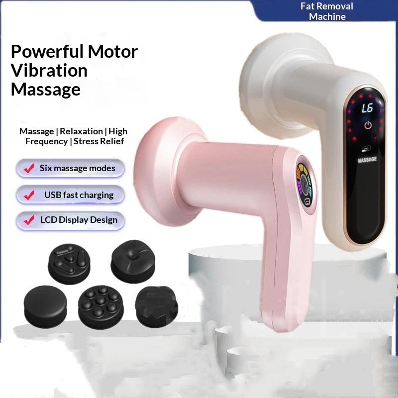 Body Massager, Home Massage Stick With 5 Massage Heads, Convenient Fat Pusher, Wireless Charging, Handheld Whole Body Kneading