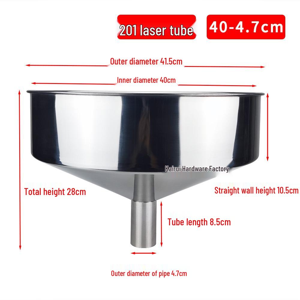 Large Stainless Steel Non-Magnetic Fueling Funnel for Industrial Tanks
