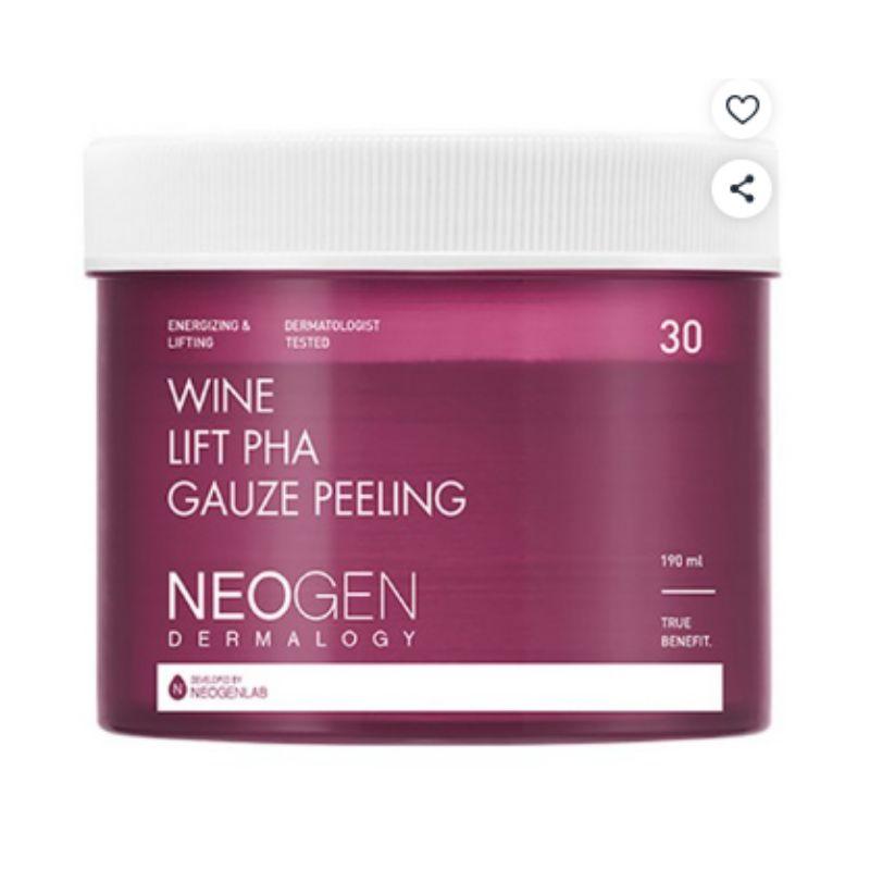 NEOGEN Dermalogy Wine Lift PHA Gauze Peeling Pads 190ml / 30 Pads