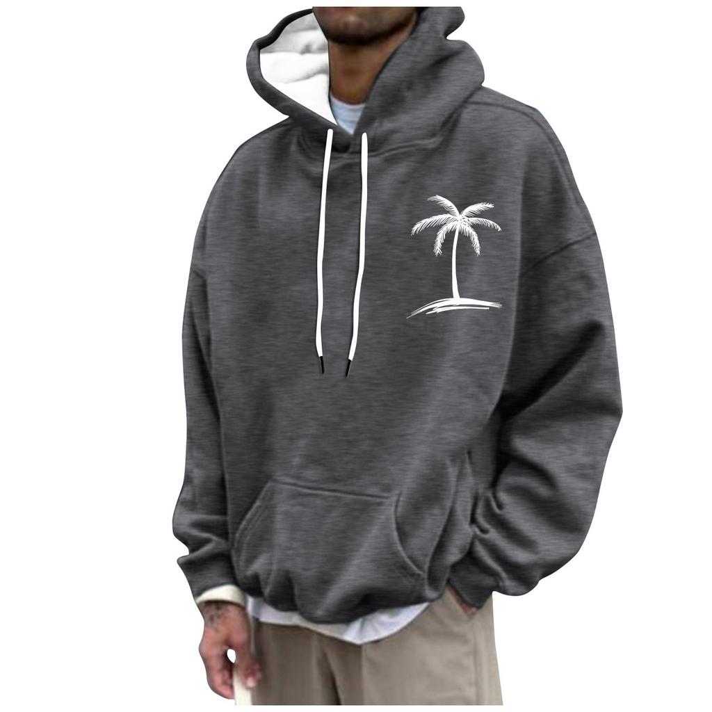Men's Hooded Print Pattern Fashion Loose Men's And Women's Long Sleeve Hooded Sweatshirt