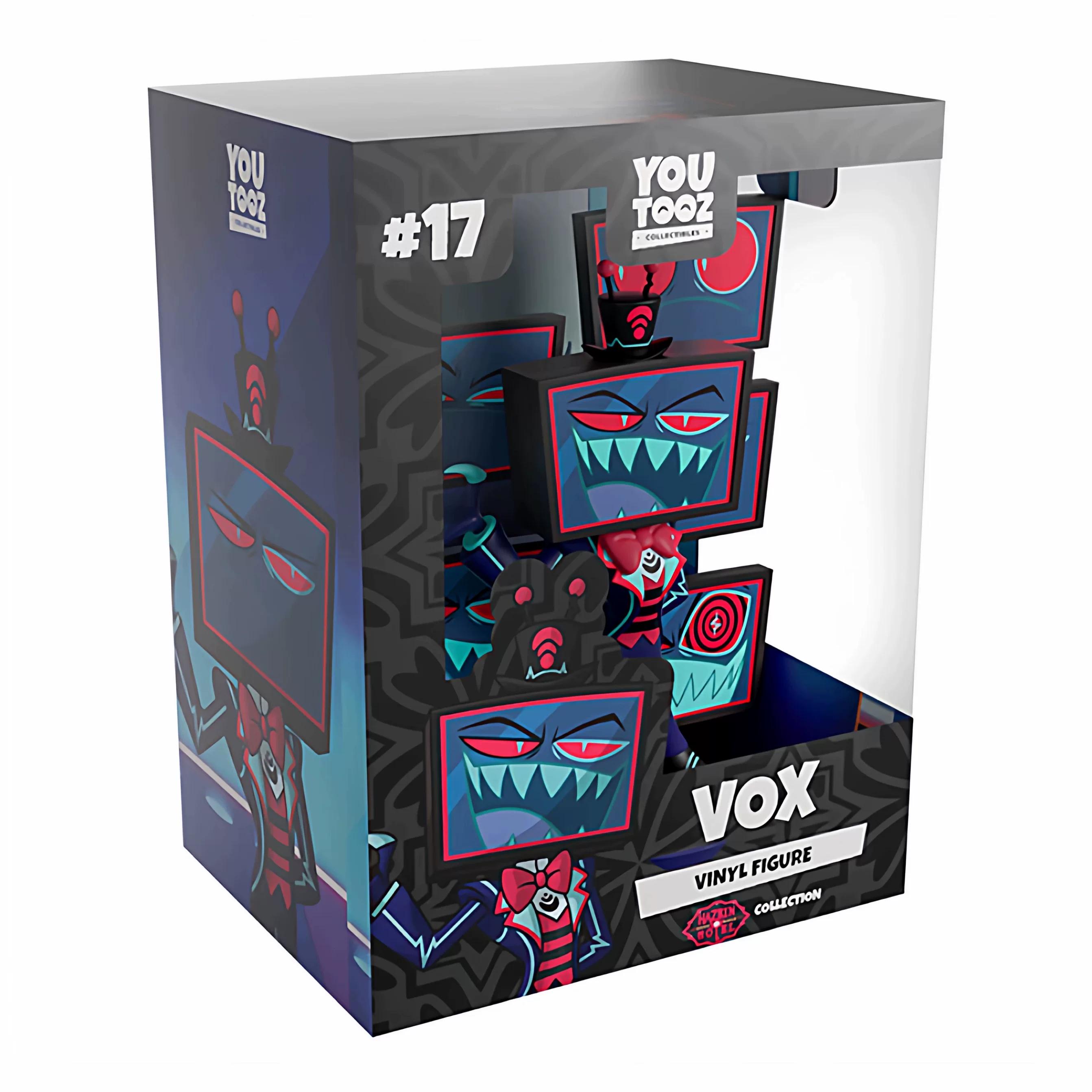 Official Youtooz Hazbin Hotel Vox 5.2  Action Figure With 6 Interchangeable Faces Or 9  Plush Doll Soft Collectible