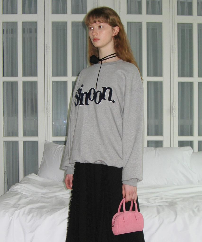SINOON Boucle Logo Sweatshirt (Melange Gray)