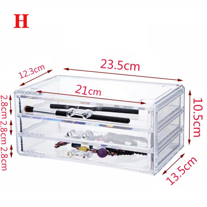 

Boîte de Rangement Empilable en Acrylique pour Maquillage, Présentoir Transparent pour Cosmétiques, Bijoux, Poudre de MELPowder, Rouge à Lèvres H