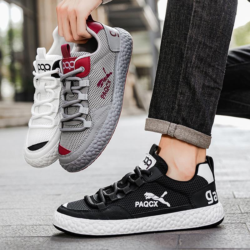 2025 summer mesh breathable men's shoes fashion casual sports shoes white shoes lightweight student non-slip casual shoes