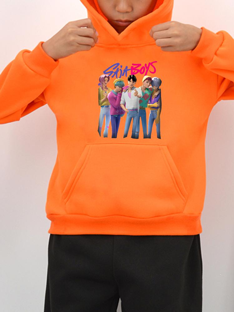 Saja Boys детские худи с принтом Флисовая толстовка Мультяшная куртка y2k kpop охотники на демонов аниме худи Осенний пуловер одежда для девочек