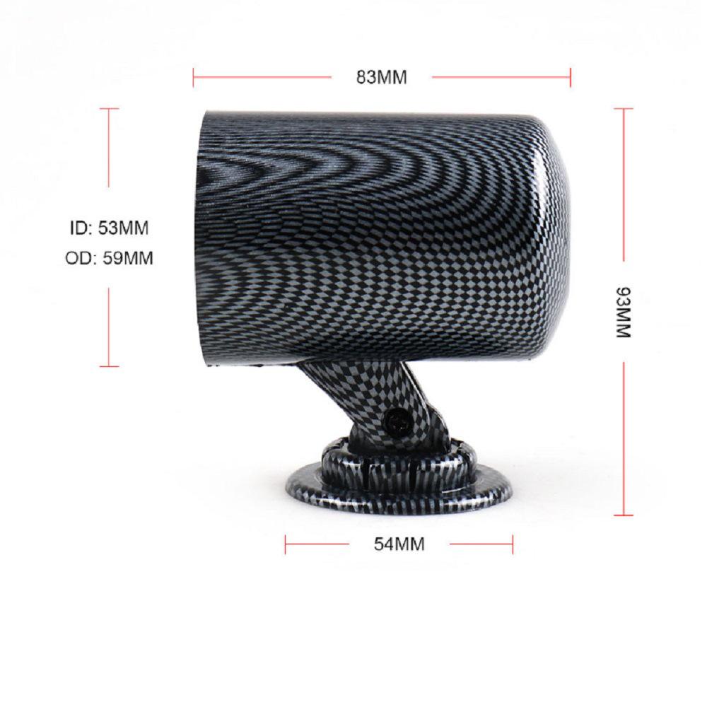 Carbon Fiber 2-Inch Single Hole Car Gauge Mount 52mm