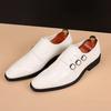 Men'S Casual Business Leather Shoes Men Classic Retro Monk Shoe Dress Office Mens Slip-On Outdoor Wedding Party Flats New