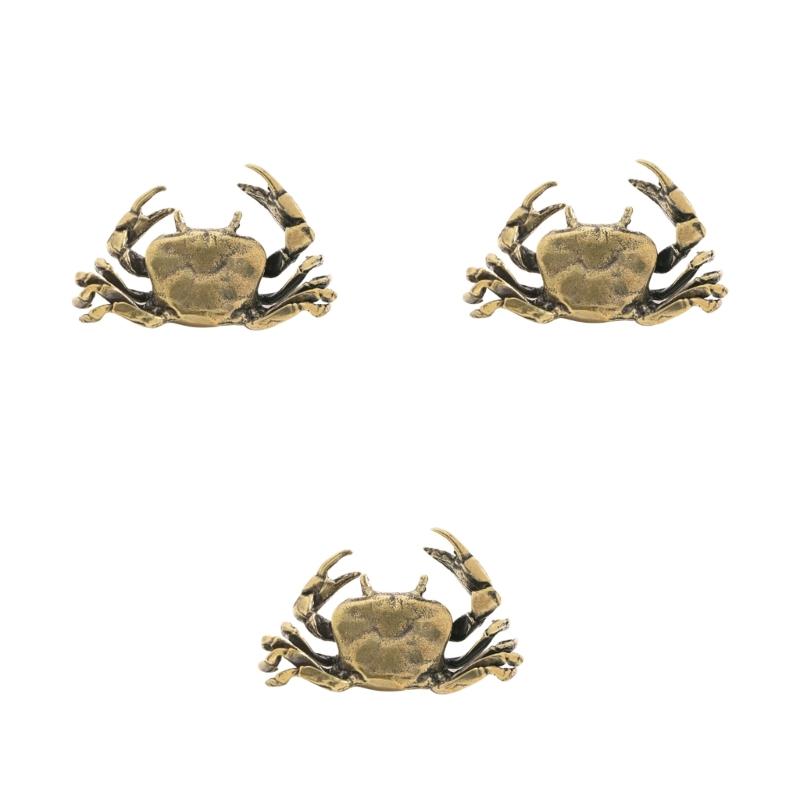 Antique Decorative Metal Crabs Miniature Statue Intricate Detailing Perfect For Shelf Display Or Study Table Ornament