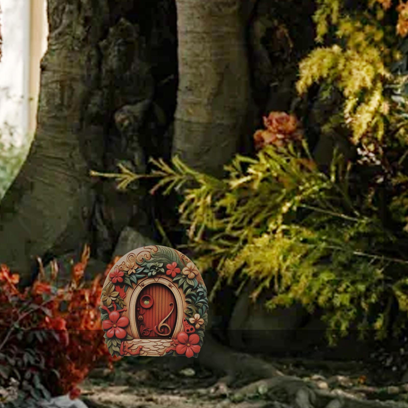 

Fairy Garden Accessories for Miniature Outdoor with Wooden Tree Decor Style B