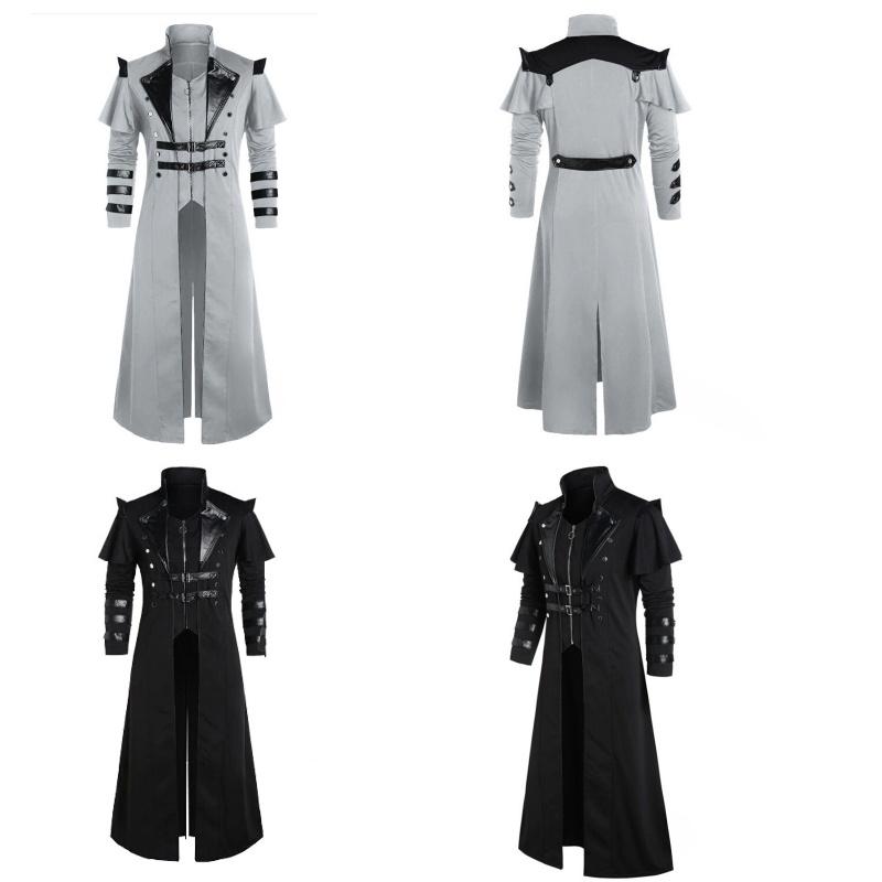 Medieval Renaissance Punk Coat For Stage Performances And Photography