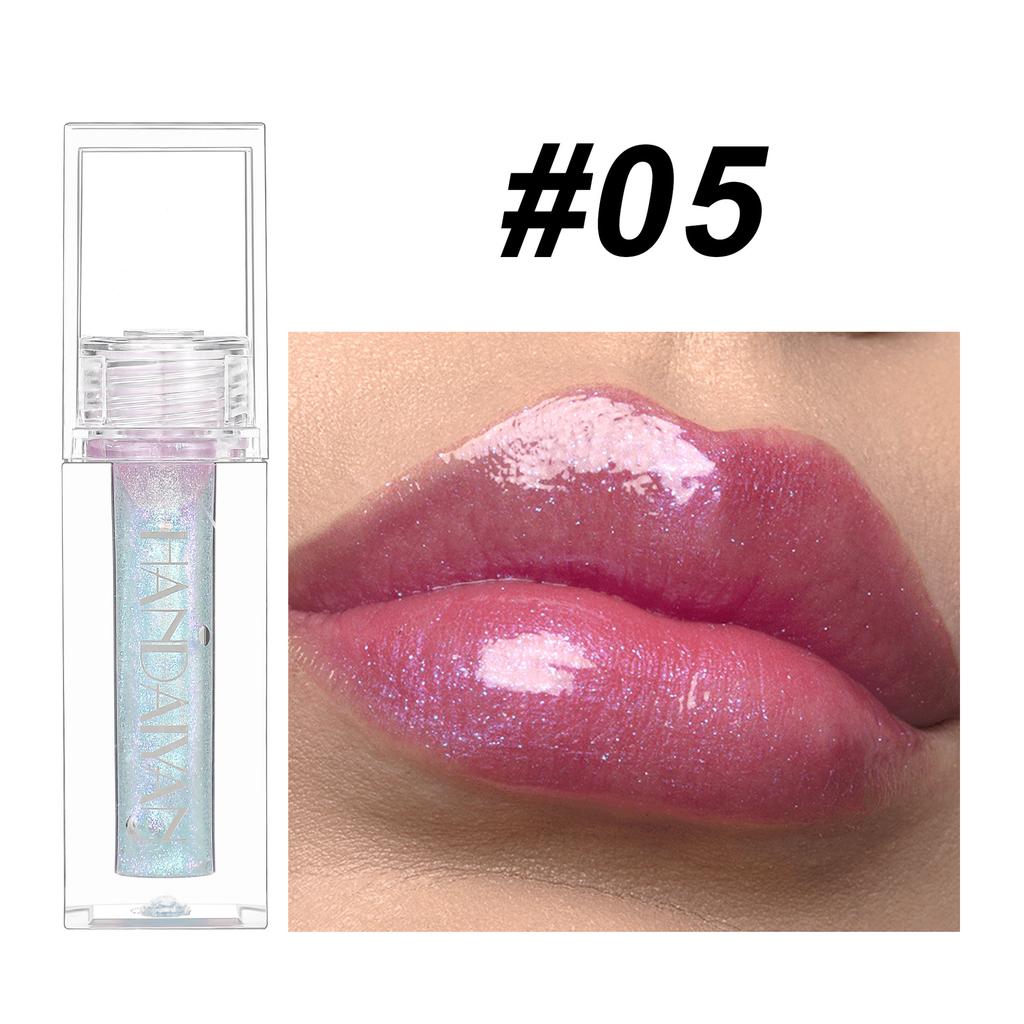 Olio Labbra che Cambia Colore, Lucidalabbra Trasparente Brillante, Tintalabbra Idratante con Scintillio Perlescente, Trucco Labbra Lucido Effetto Bagnato a Lunga Tenuta