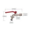 1/2x3/4 Water Tank Connector with Red Handle Faucet Adapter Durable Lever Water Tap