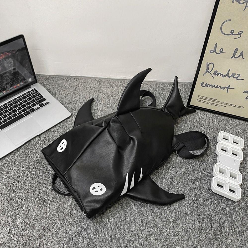 Waterproof Couple Shoulder Bag Large Capacity Boys School Bags Creative Shark Backpack  Outdoor