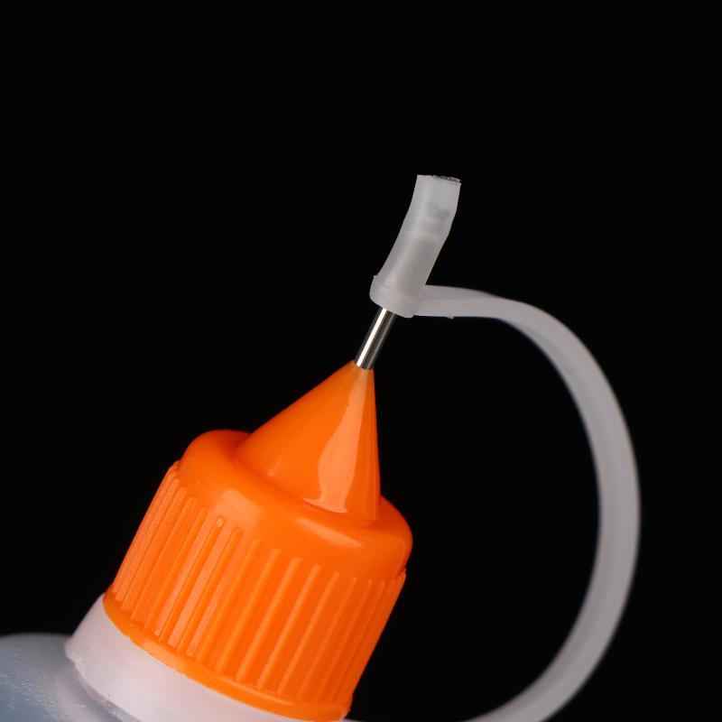 1 Set Klarplastik-Squeeze-Flaschen mit Nadelspitze und sicheren Deckeln für Klebstoff, Bastelmaterialien, Gewürze und Flüssigkeitsaufbewahrung