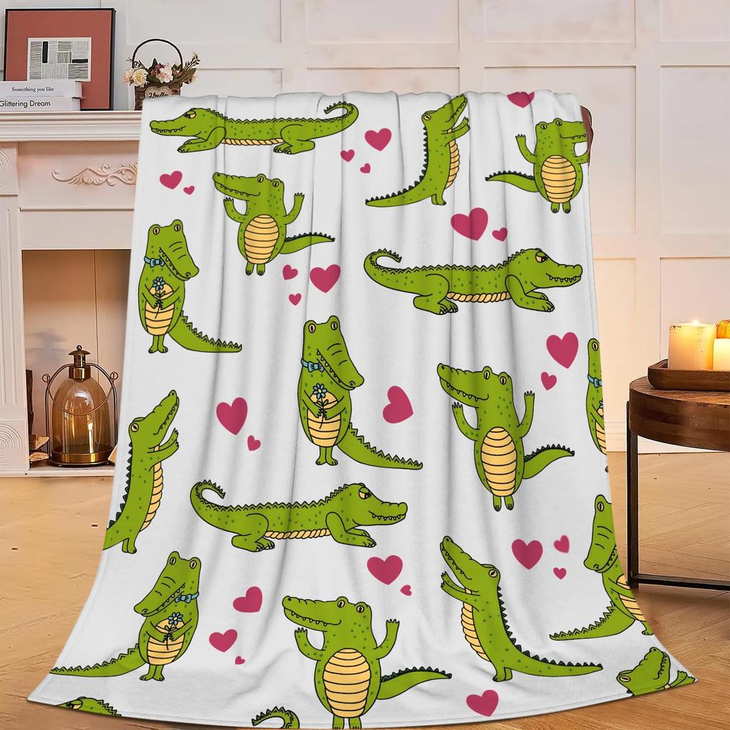 Cartoon fish animal Printed Blanket for Sofa Bed Travel Camping Living Room Office Conditioning Blanket for All Seasons Gifts