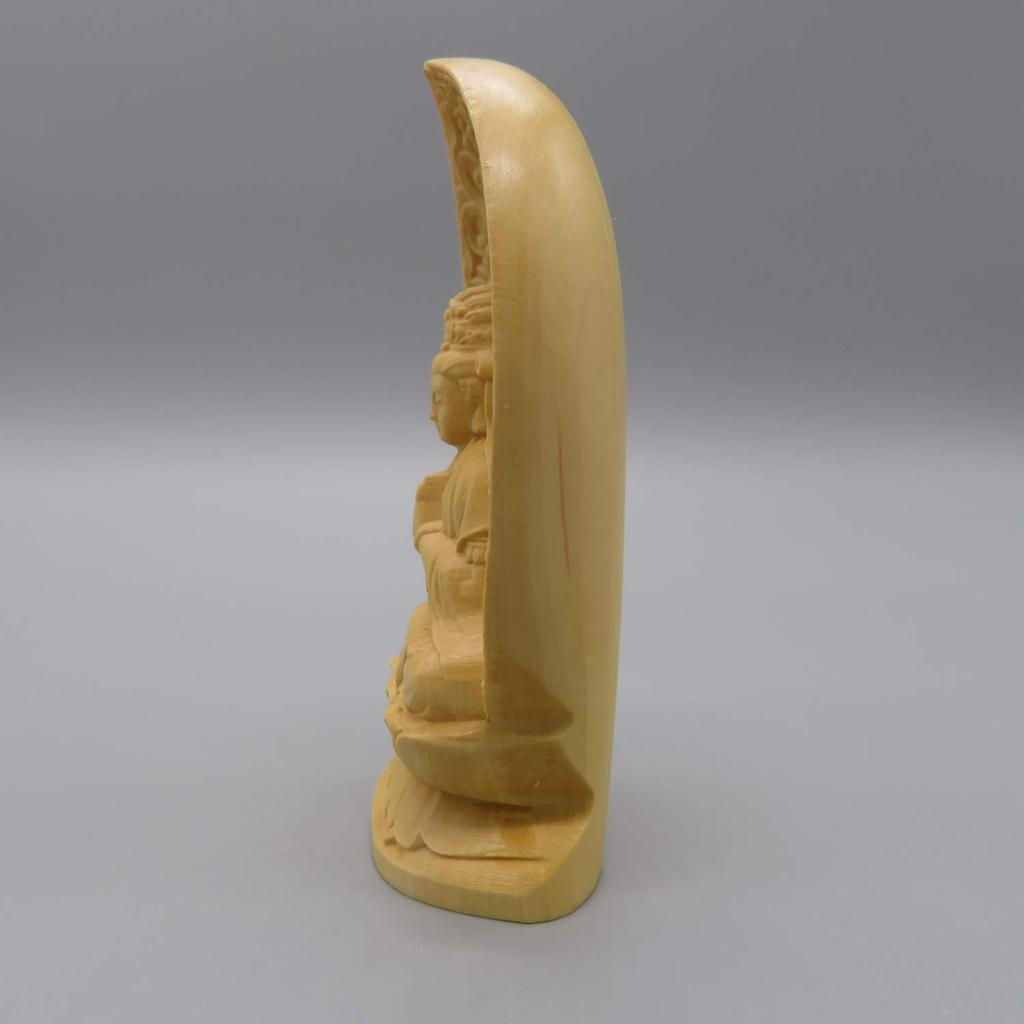 Guardian deity wooden miniature Buddha statue (Seishi Bodhisattva)