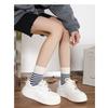 Spring new round head versatile lace-up thick sole heightening sports board shoes casual little white shoes women