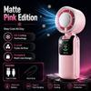 Ice Cooling Portable Neck Fan, 5-Speed Turbo Wind Foldable Hands Free Cooler, 4000mAh 9H Battery Travel Outdoor