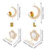 Bite Resistant Bird Flower Mirror Toy Moon-shaped Parrot Swing Stand  For Small Parrot