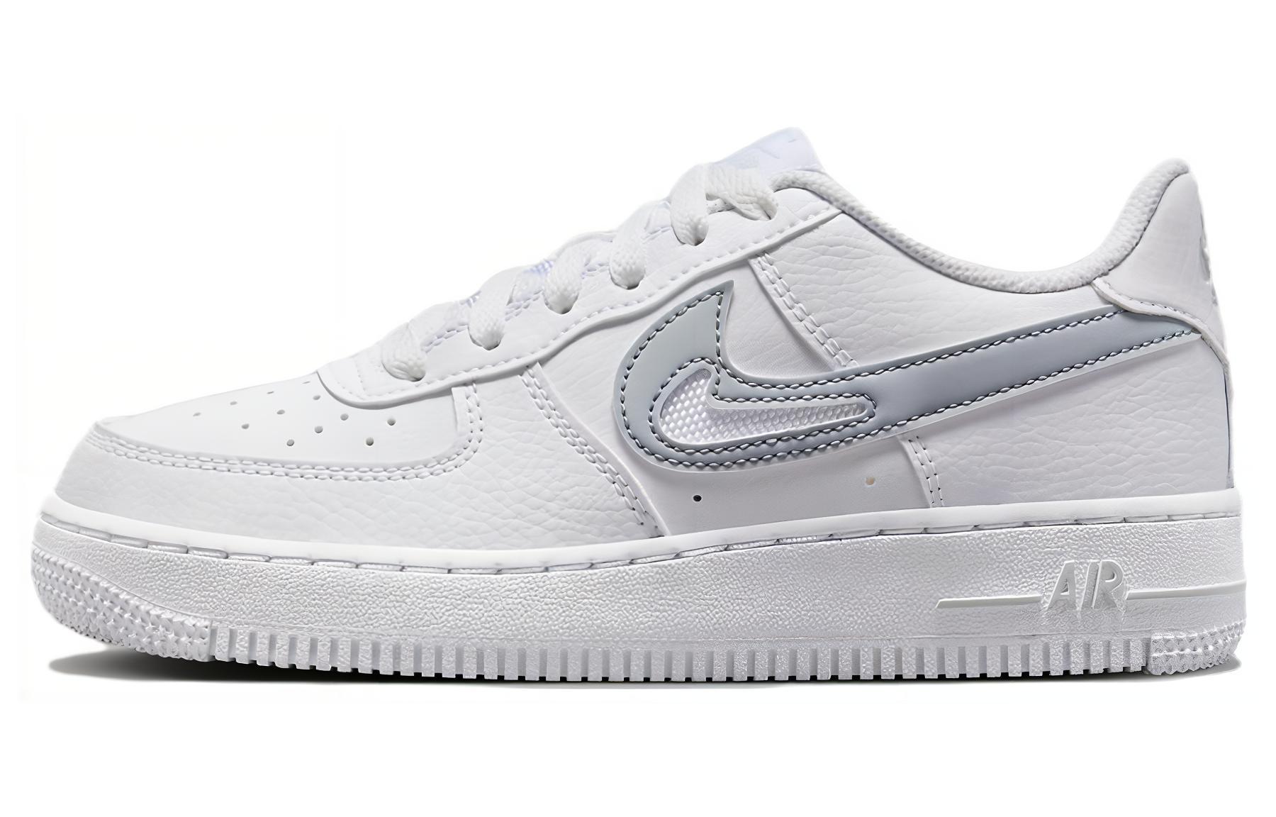 

Nike Air Force 1 GS Cut Out Swoosh - White Photon Dust FQ2413-100 37.5