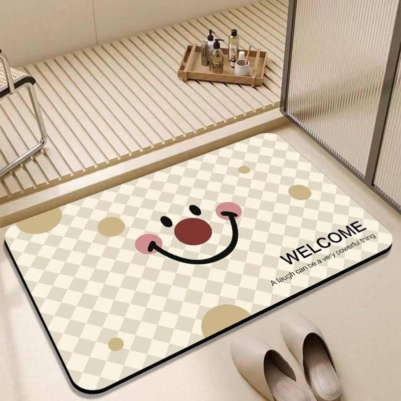 Toilet Floor Mat Bathroom Non-slip Absorbent Toilet Super Door Toilet Diatom Mud Quick Drying Bathroom Floor Mat