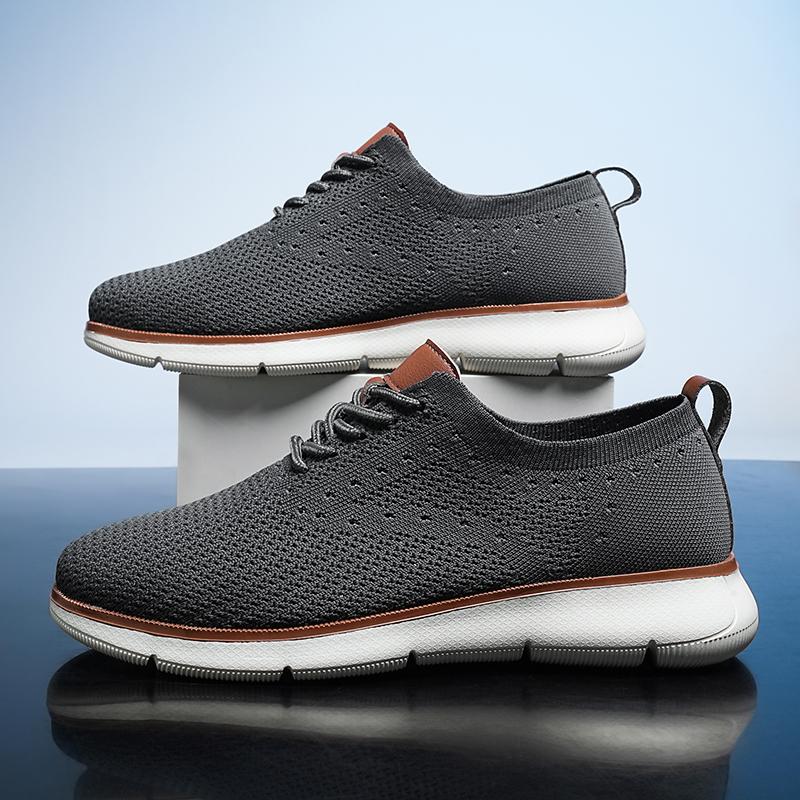 2024 Casual Shoes Breathable and Anti slip Walking Shoes Men's Outdoor Comfortable and Fashionable Lace up Running Shoes