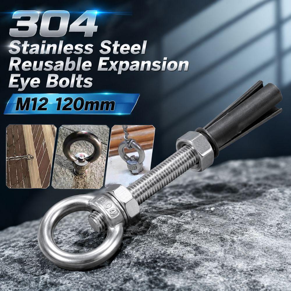 304 Stainless Steel Reusable Expansion Eye Bolts Removable Expansion Bolts Multifunctional
