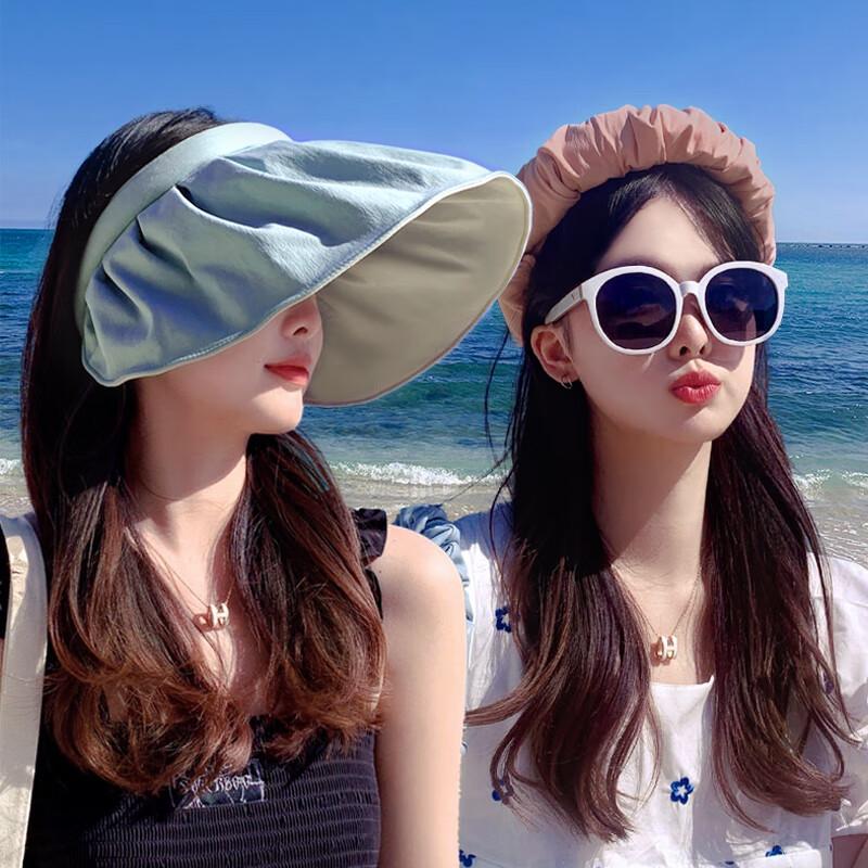 XUEXIMAN Sun Protection Hat for Women, Summer UV Protection Shell Sun Visor Face-Covering Wide-Brimmed Cycling Hat