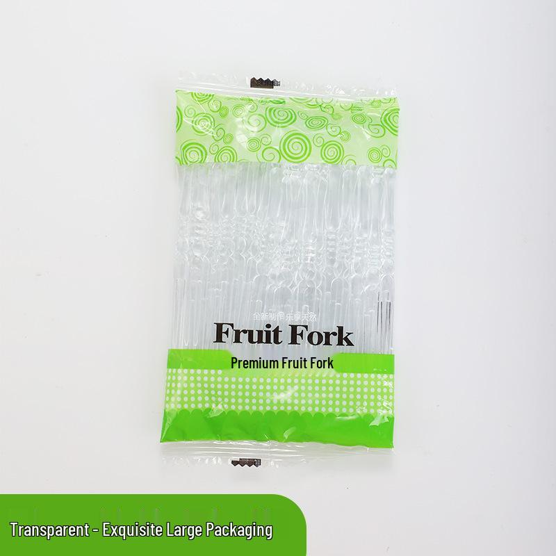 Individually Packaged Bamboo Fruit Forks - Disposable, Thickened, and Durable for KTV, Bar, and Cake Use