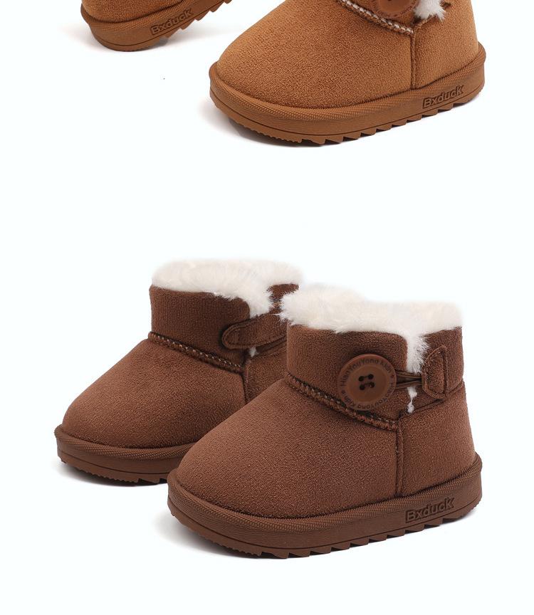 Korean Style Kids' Snow Boots - Warm, Non-Slip, Soft Sole, Plus Velvet, for Boys and Toddlers Ages 1-6