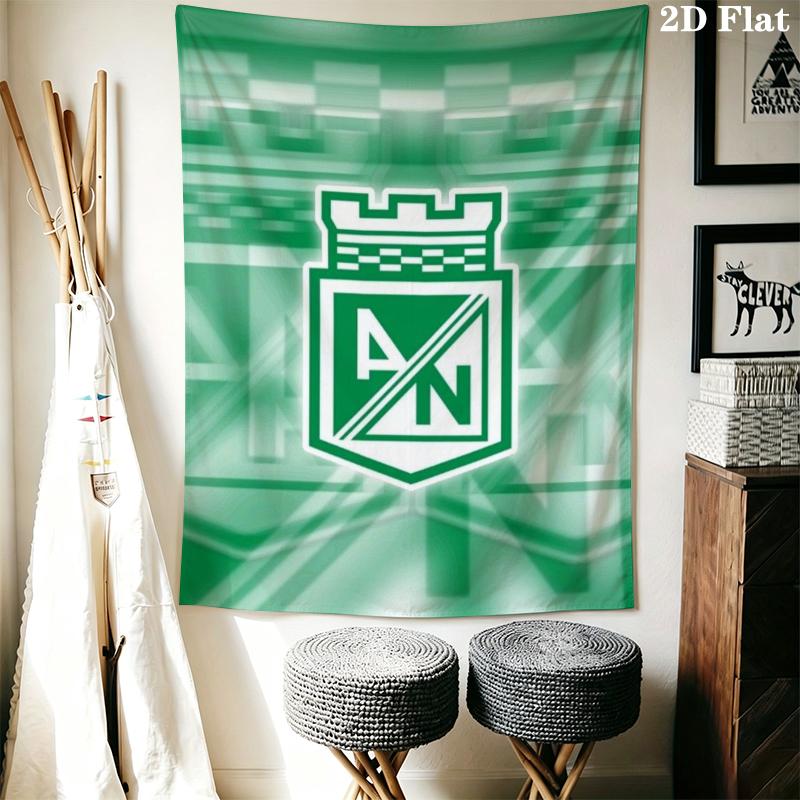 Atlético Nacional Wall Tapestry Aesthetic Wall Hanging Printed Fabric Blanket Decorative Tapestries for Bedroom Living Room Home Decor