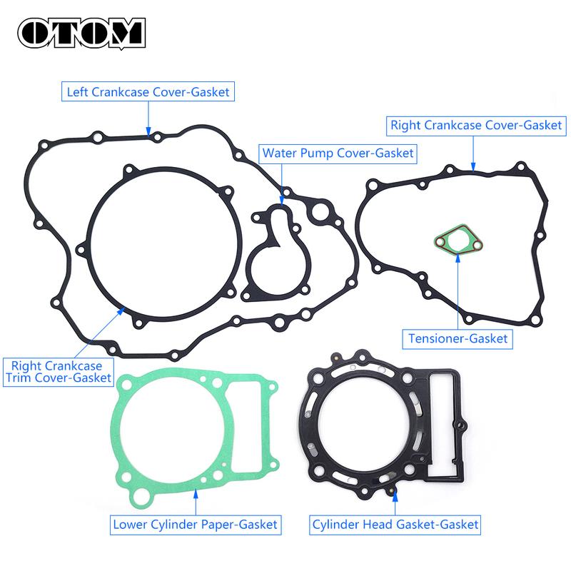 OTOM Motorcycle Engine Accessories Complete Gasket Kit Top Bottom End Full Machine Pad Seal Set For ZONGSHEN NC450 ZS194MQ KAYO