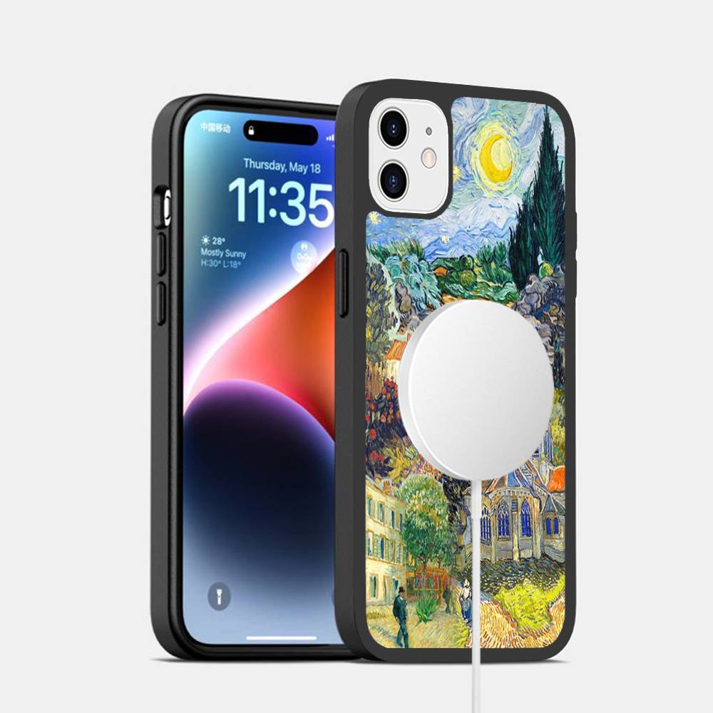 Vincent Van Gogh Oil INS For Magsafe Phone Case For iPhone 17 Air 16 15 14 13 12 11 Pro Max Plus Shockproof Cover
