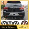 For VW VOLKSWAGEN New 2Pcs Car Front Grill/Rear Emblem Lid Covers Logo Sticker For Volkswagen VW POLO Scirocco GOLF 5 6 7 8 MK5
