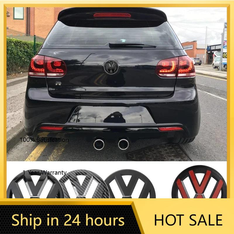For VW VOLKSWAGEN New 2Pcs Car Front Grill/Rear Emblem Lid Covers Logo Sticker For Volkswagen VW POLO Scirocco GOLF 5 6 7 8 MK5