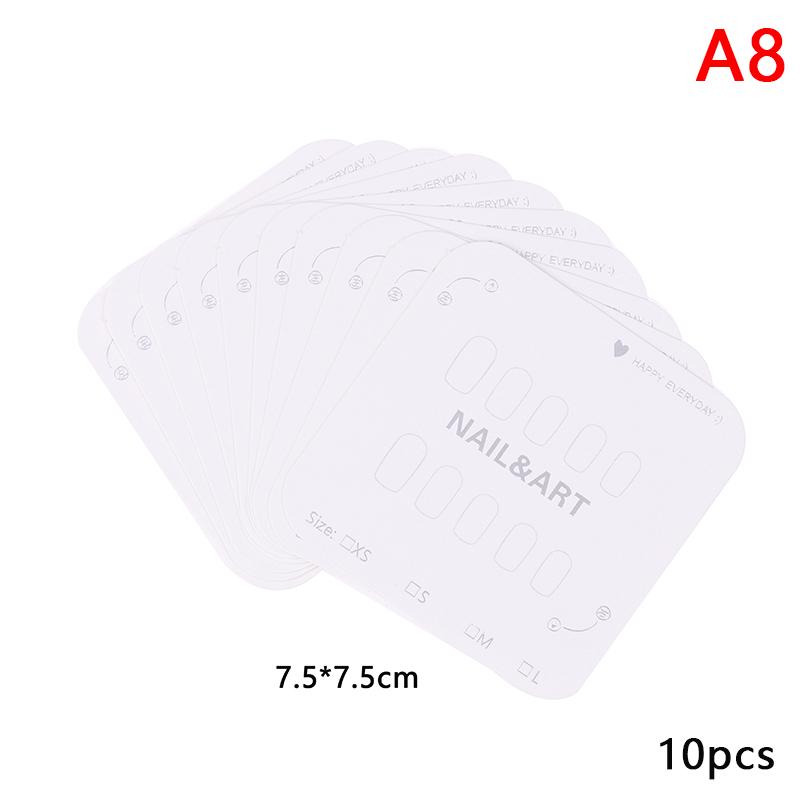 

10 шт. картонная упаковка для ногтей, картонная карточка для накладных ногтей для наклеивания на ногти