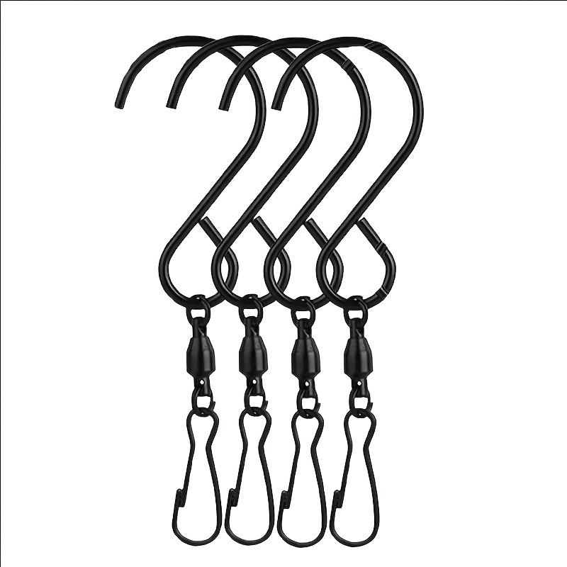 10pcs Stainless Steel Swivel Hooks Clips - Wall-Mounted Rotating S Hooks for Hanging Wind Spinners Wind Chimes Crystal Twisters - Easy Installation