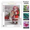 Diy Diamond Painting Embroidery Christmas Santa Claus Full Round Needlework Room Decor 30x40cm/12x16inch