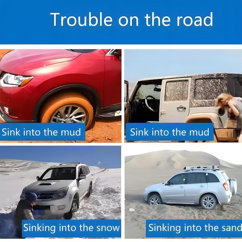 Universal Car Wheel Anti Skid Pad Emergency Tire Traction Mat Tire Ladder Track Grabber for Car Unstuck in Snow Ice Mud & Sand