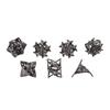 7pcs Metal Dice Set Hollow Lightweight Polyhedral Brass Dice for Board Role Playing Games