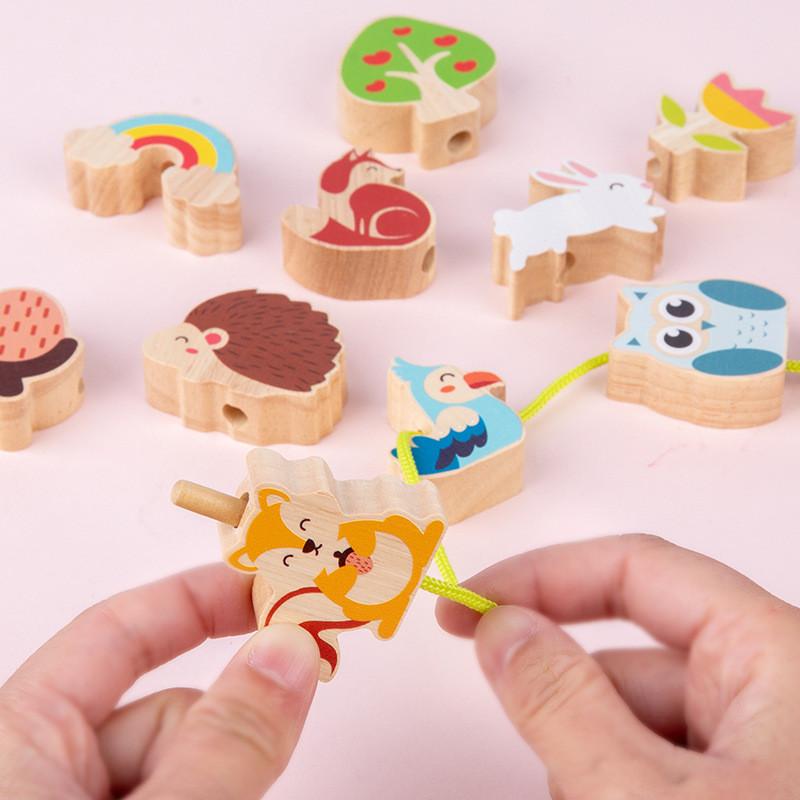 Toddler Balance Wooden Play Set With Shape Matching And Interaction Parentchild