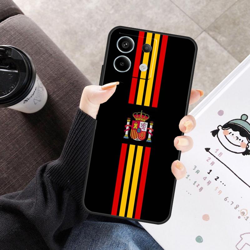 Spain Flag Cover For Xiaomi Redmi Note 13 9 10 11 12 14 15 Pro Plus Case For Redmi 15 C 12C 13C 14C 10C