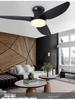 Nordic Style High-Wind Straight-Blade Ceiling Fan Light for Bedroom