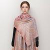 Paisley Pashmina Shawl Scarf Women Jacquard Cashew Printed Scarves Borders Female Tassel Travel Blanket Wraps Ethnic Shawls