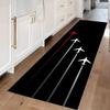 Minimalist Airplane Formation Long Runner Rug Durable Non-slip Decorative Mat Aviation Print Carpet for Hallway Corridor