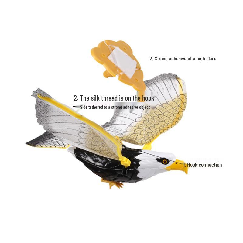 Popular Electric Hanging Eagle Toy with Glowing Eyes and Sound