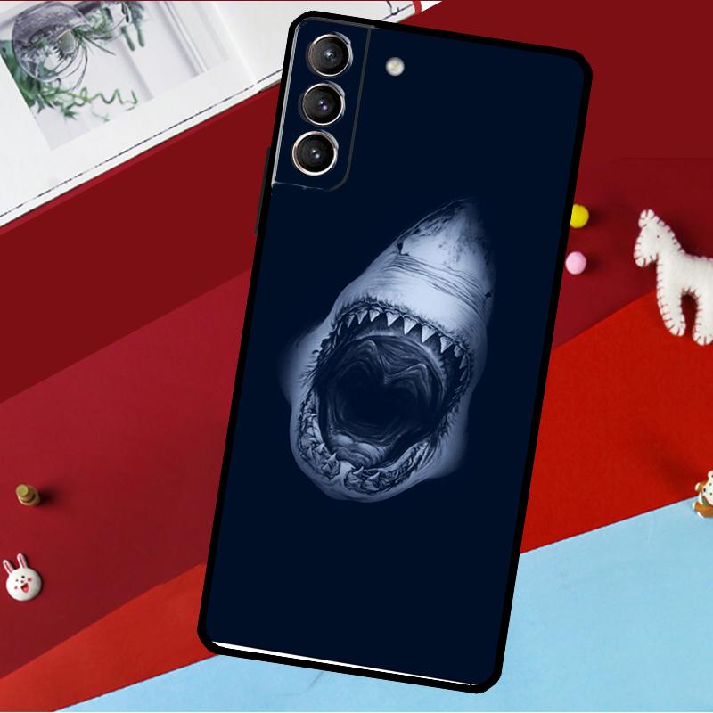 Ozean Hai Zahn Fisch Hülle Für Samsung Galaxy S26 S25 S23 S22 S20 S24 Ultra S9 S10 Plus S21 FE S25 FE Handyhülle